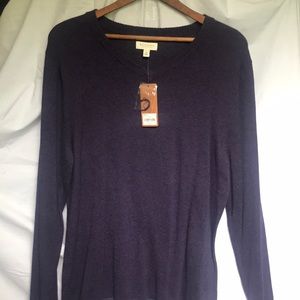 Purple V-neck sweater